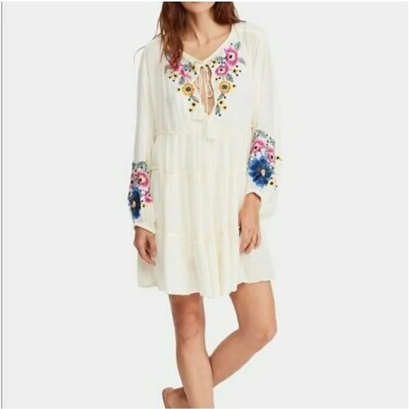 FREE PEOPLE Boho Embroidered Dress - Picture 1 of 8